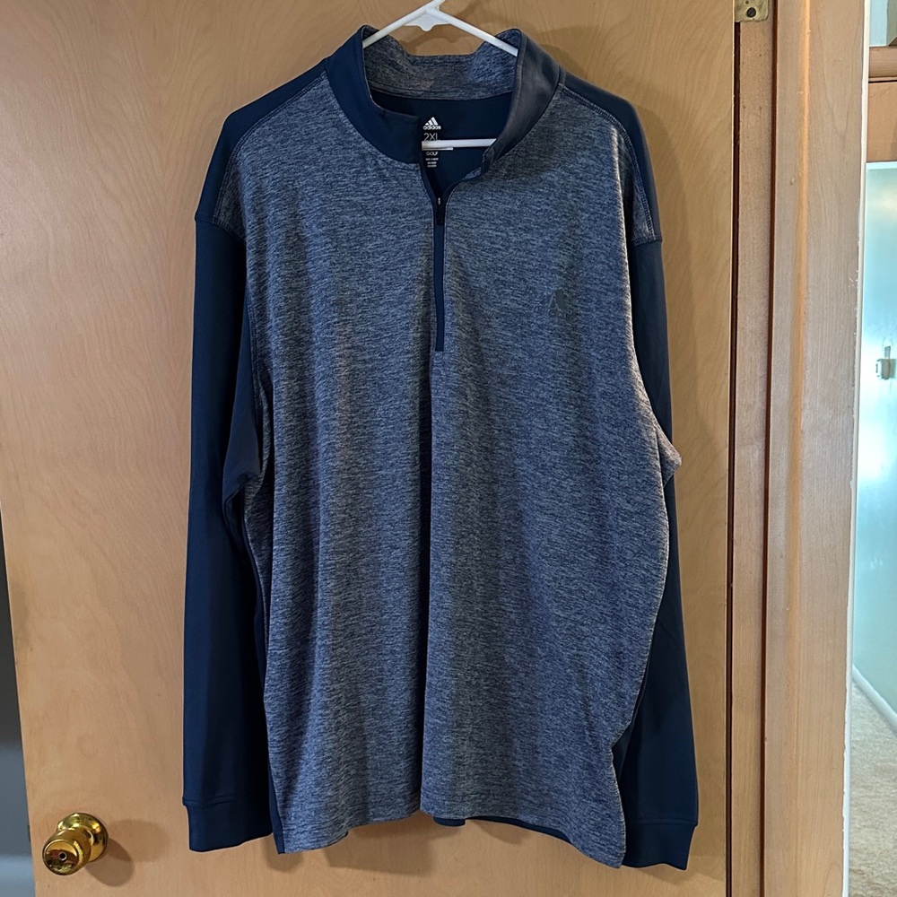 Adidas Golf Men's Navy and Heather Zip-Up